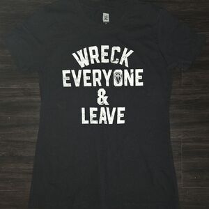 WWE Black and White Short Sleeve Tee